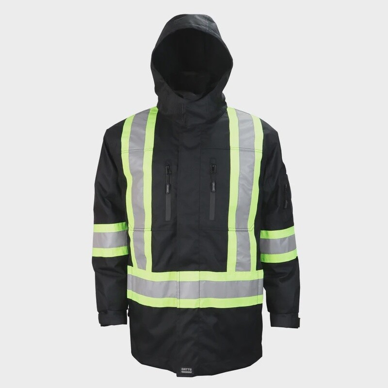 830X4 Manteau 4 en1 haute visibilité avec doublure amovible et réversible résistant à l'eau