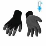 LCG-F Gant gris latex grip noir doublé polaire