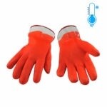 PFDO-FF (L) Gant fluorescent doublé de mousse PVC et polaire avec manchette de sécurité