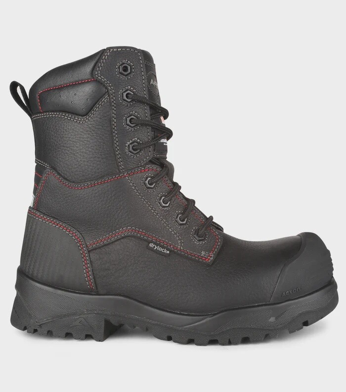 A9237-11 Magnetic, noir  bottes de travail 8'' cuir isolées  400g thinsulate