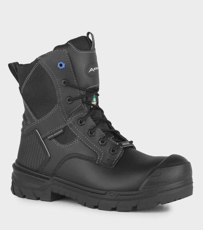 A9067B-11 G3o, noir | bottes de travail 8" en cuir | semelle antidérapante 4gri