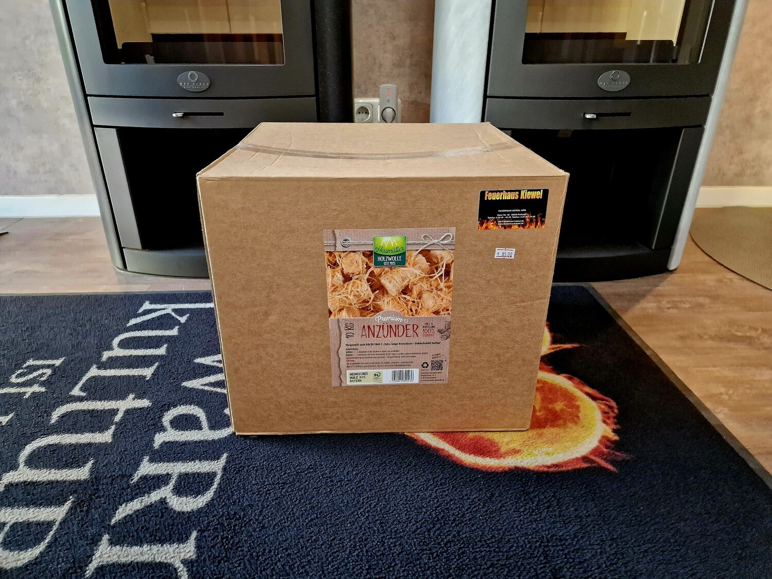 Ökologische Holzwolleanzünder 10 kg im Karton