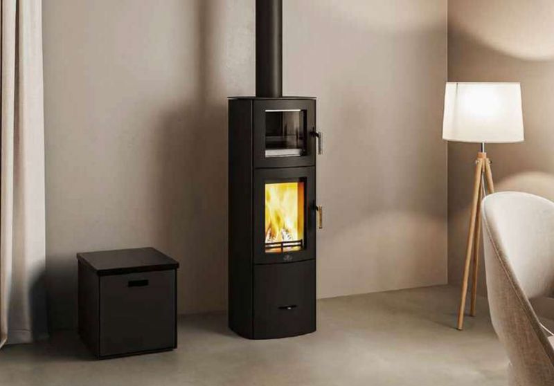 Backfachofen Kaminofen Max Blank ​Turin BF Steel 5 kW