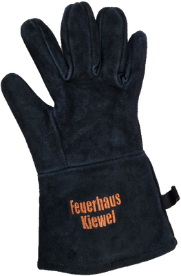 Feuerhandschuh aus Leder, schwarz