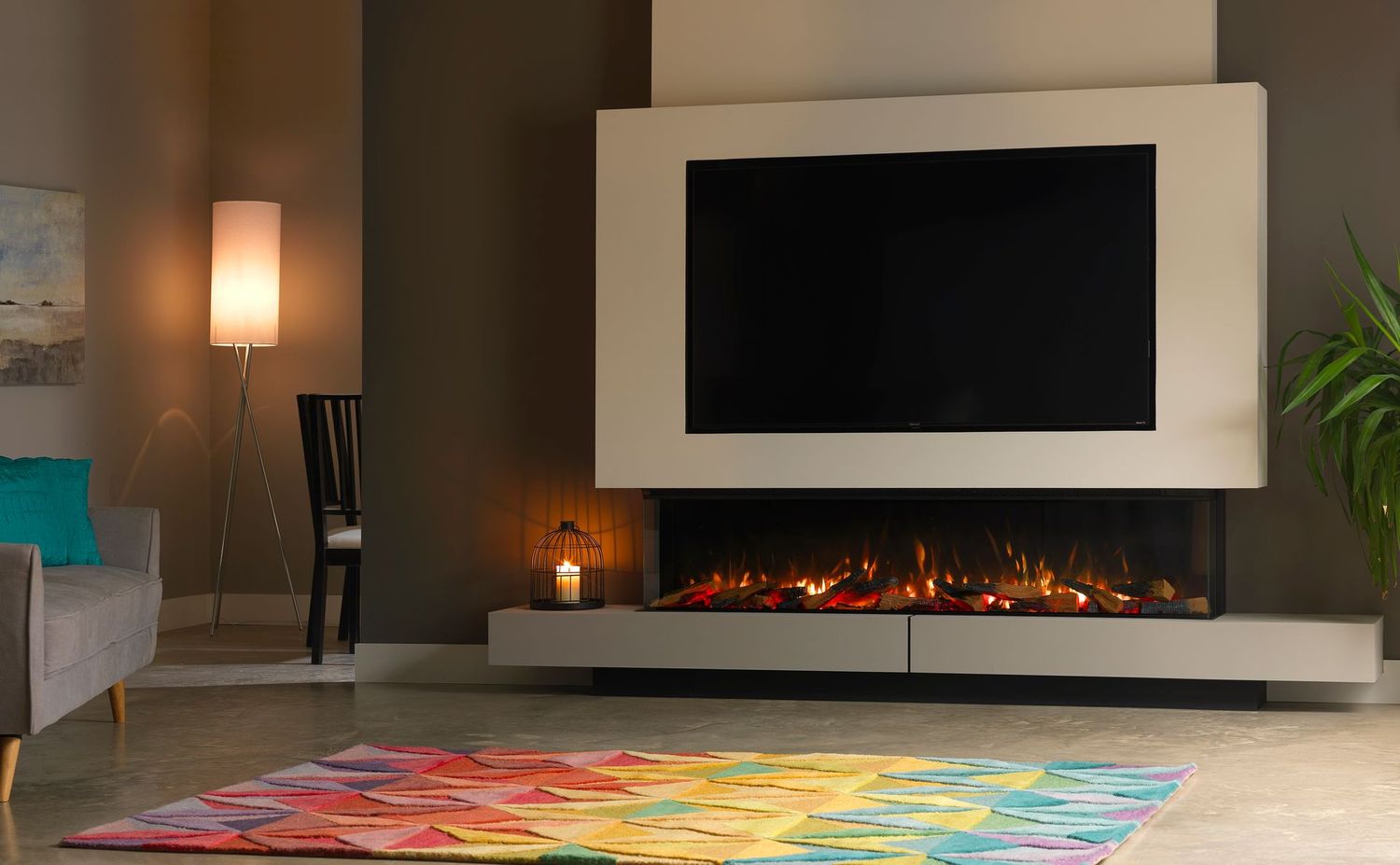 Trimline 180E Solus Elektrokamineinsatz 180 cm | LED-Flammeneffekt