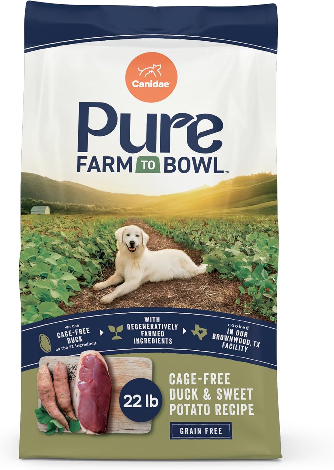Canidae Pure Real Duck and Sweet Potato Recipe for Adult Dogs 24 lb #