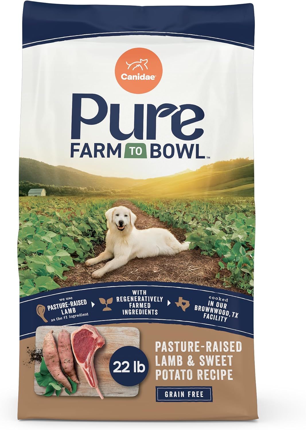 Canidae Pure Real Lamb and Sweet Potato Recipe for Adult Dogs 24 lb #