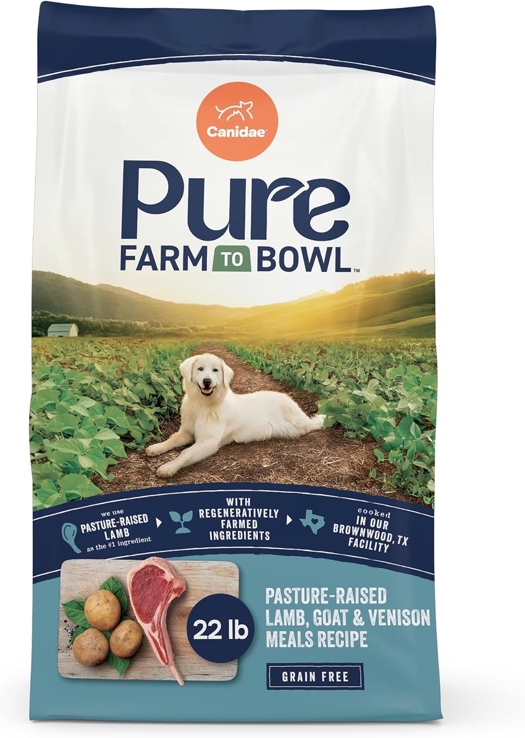 Canidae Pure Real Lamb, Goat and Venison Meals Recipe for Adult Dogs 24 lb #