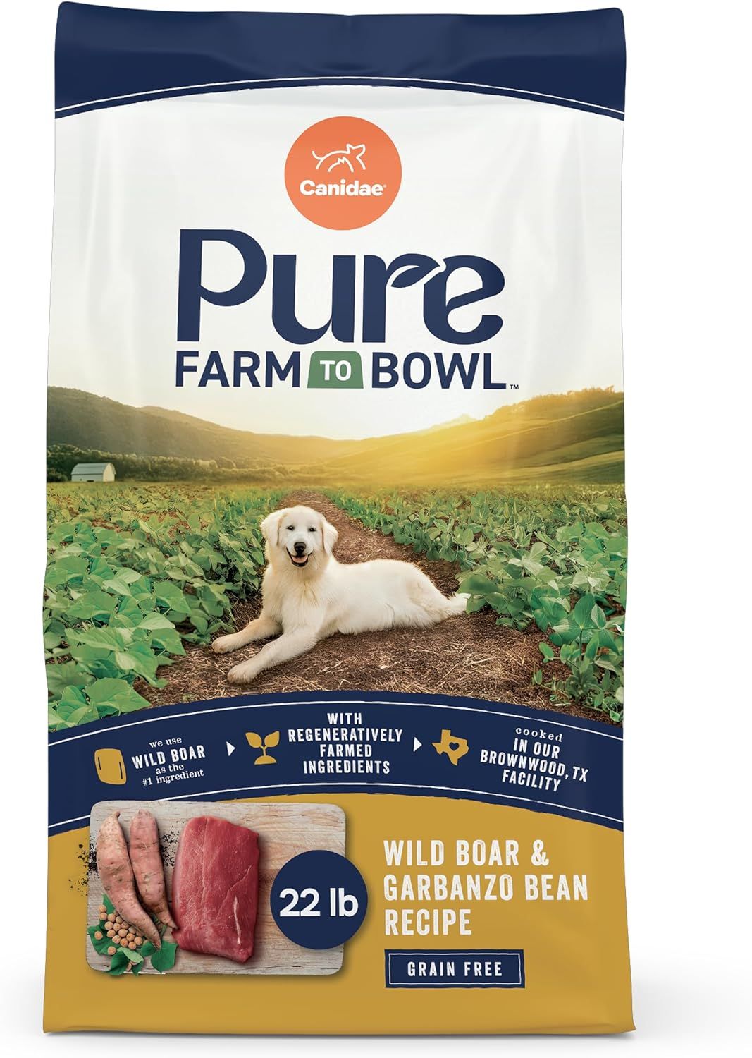 Canidae Pure Real Wild Boar and Garbanzo Bean Recipe for Adult Dogs 24 lb #