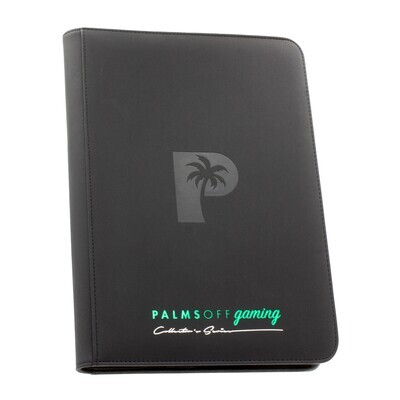Palms Of Gaming Collector&#39;s Series 9 Pocket Zip Trading Card Binder - BLACK