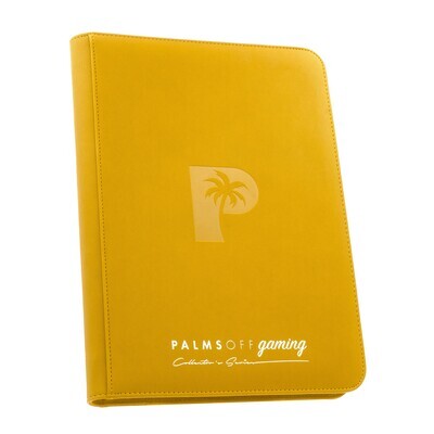 Palms Of Gaming Collector&#39;s Series 9 Pocket Zip Trading Card Binder - YELLOW