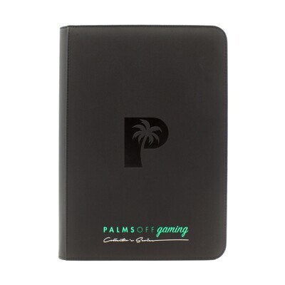 Palms Of Gaming Collector&#39;s Series 9 Pocket Zip Trading Card Binder - BLACK