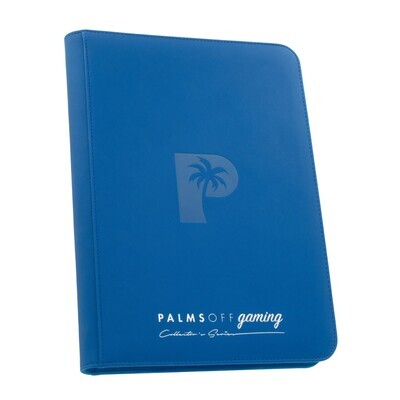 Palms Of Gaming Collector&#39;s Series 9 Pocket Zip Trading Card Binder - BLUE