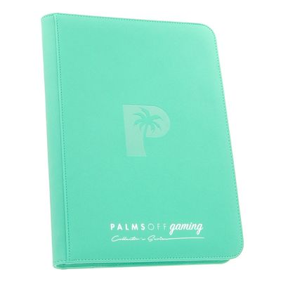 Palms Of Gaming Collector&#39;s Series 9 Pocket Zip Trading Card Binder - Turquoise 