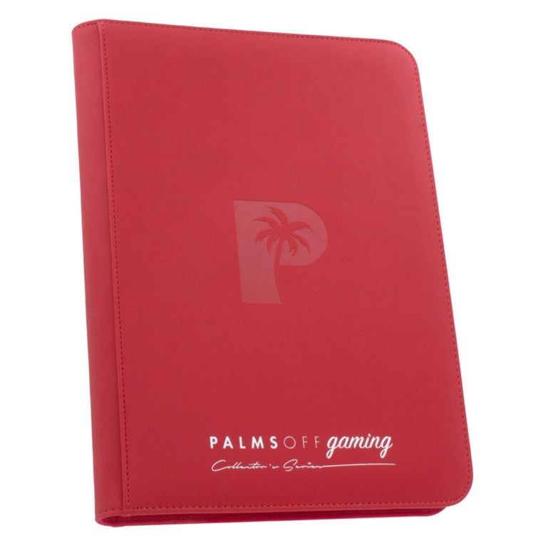 Palms Of Gaming Collector&#39;s Series 9 Pocket Zip Trading Card Binder - RED