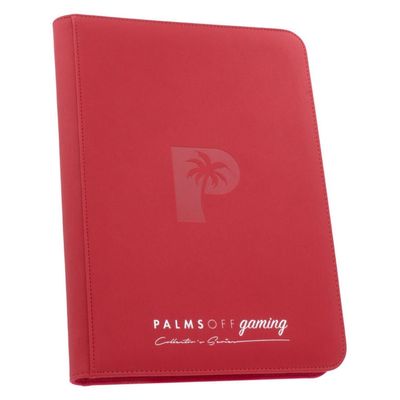 Palms Of Gaming Collector&#39;s Series 9 Pocket Zip Trading Card Binder - RED