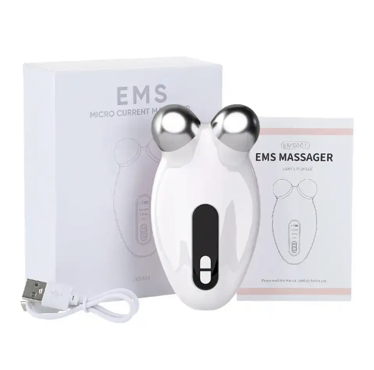 Facial Massager Roller Face Lifting Machine V-Face white