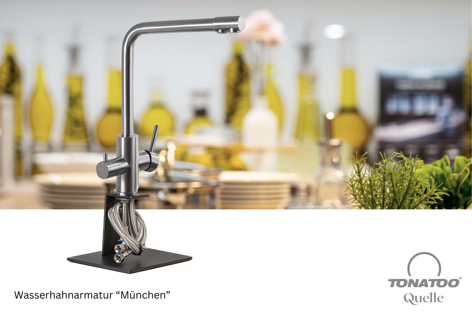 Wasserhahn - Armatur München, Edelstahl matt gebürstet