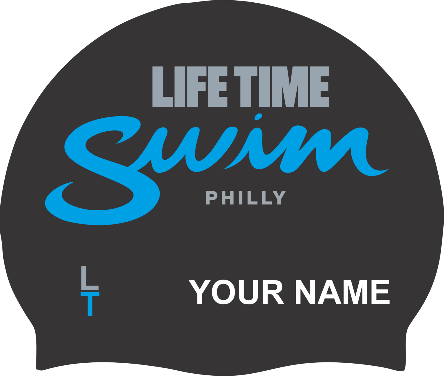 Custom Seamless Silicone Swim Caps (2 Swim Caps)