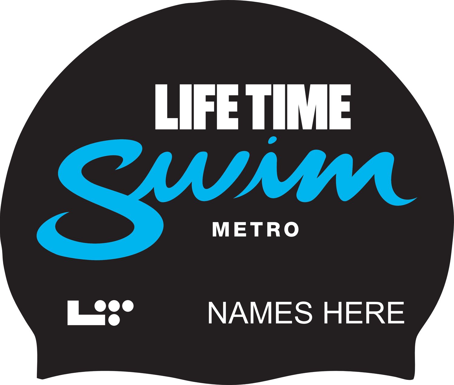 FINIS - Custom Seamless Silicone Swim Caps (2 Swim Caps), Club: Metro