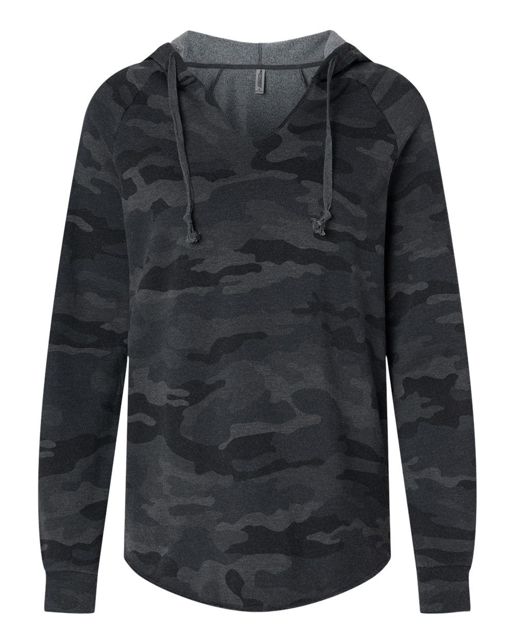 Breast Cancer Wave Wash Hooded Sweatshirt - Black Camo Heather