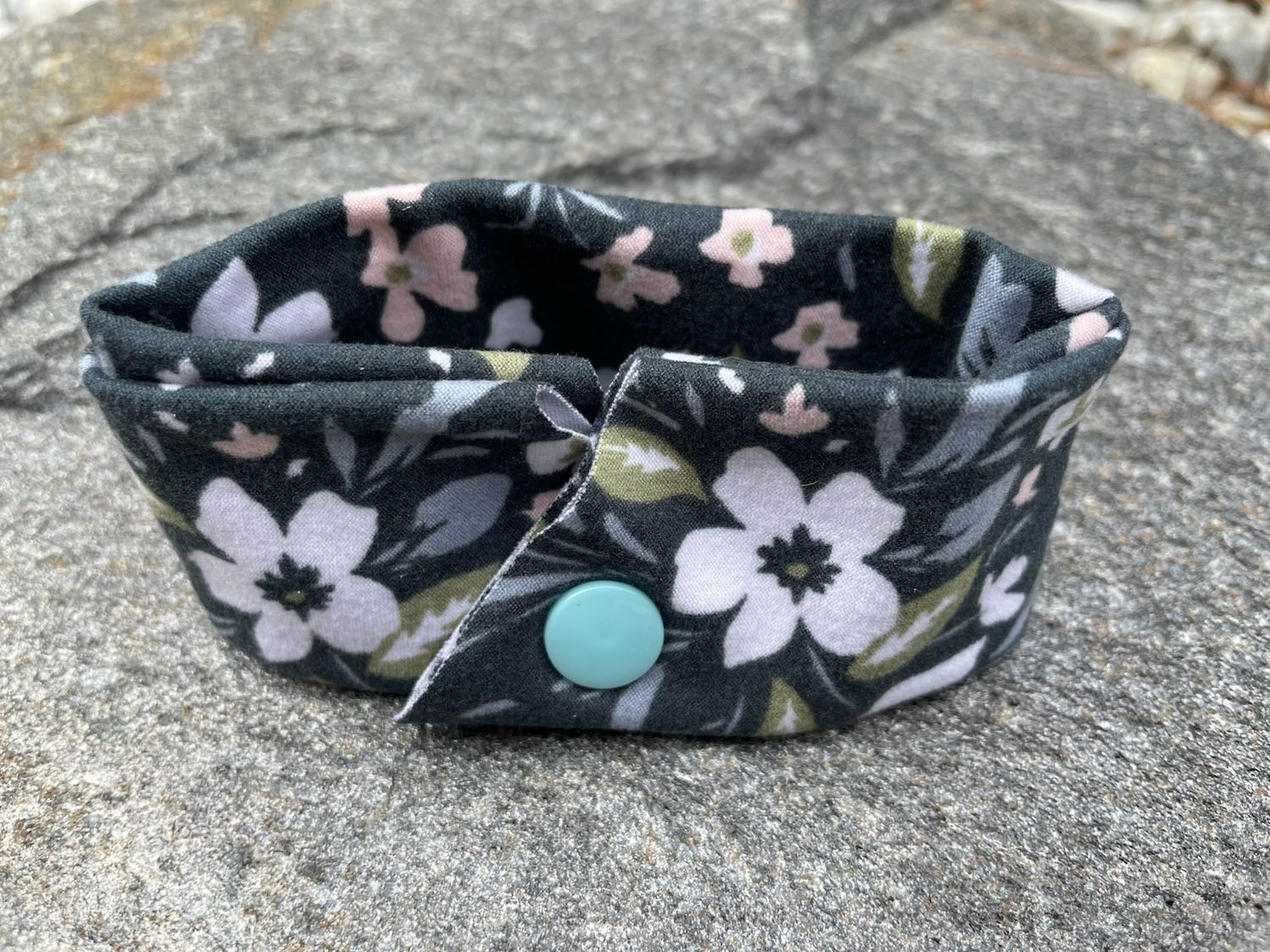 Gray floral cuff