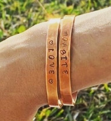 Customizable Hammered Bracelet Cuff