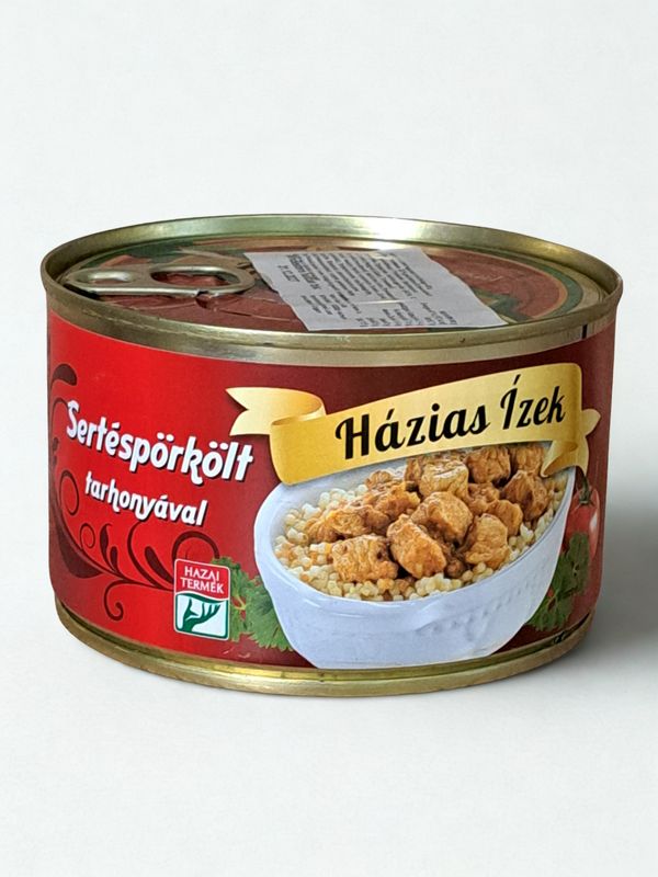 Házias Ízek Schweinegulasch mit Eiergrapen