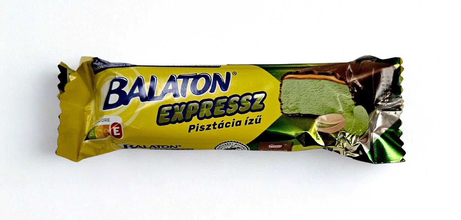Balaton Expressz Schokoladenriegel mit Pistaziengeschmack und Karamel