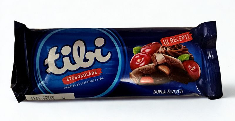 Tibi Zartbitterschokolade mit Kirsche und Schokoladencreme 90 g