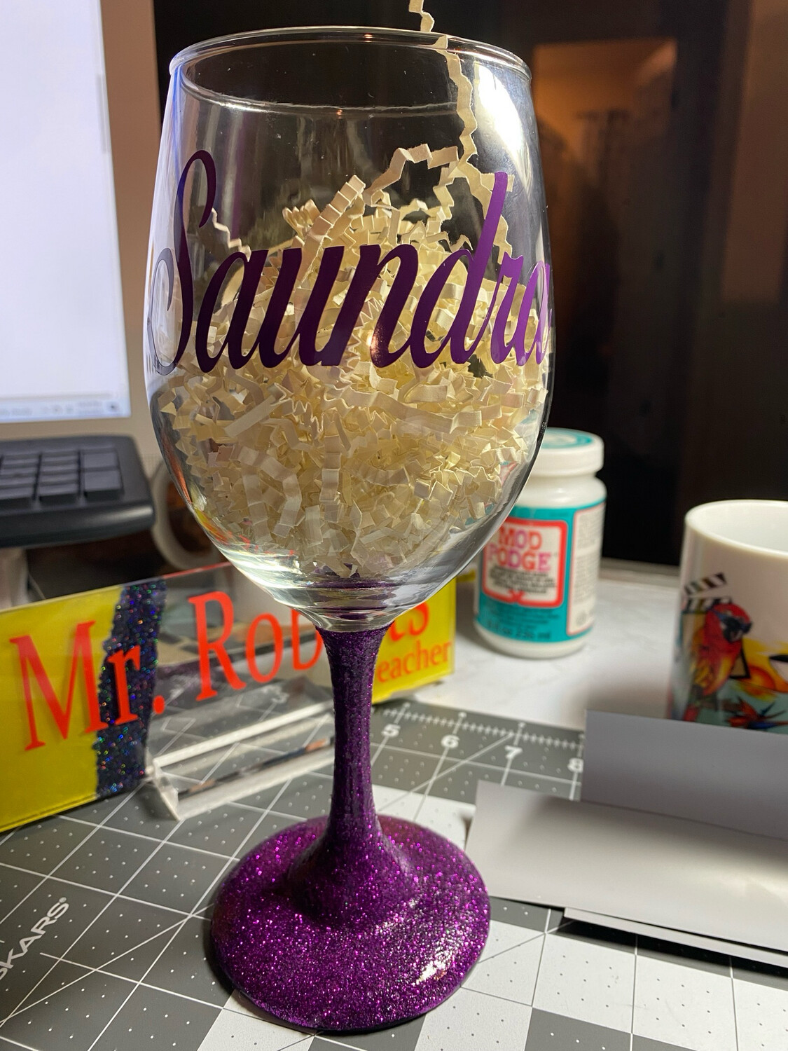 Wine Glasses With Glitter