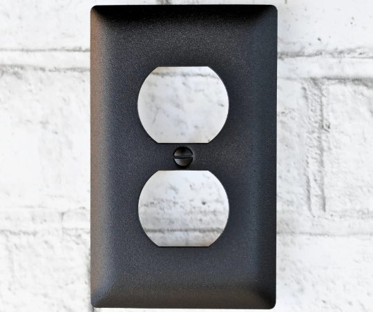 Stainless Steel Duplex Outlet Wall Plate, Custom Powder Coated