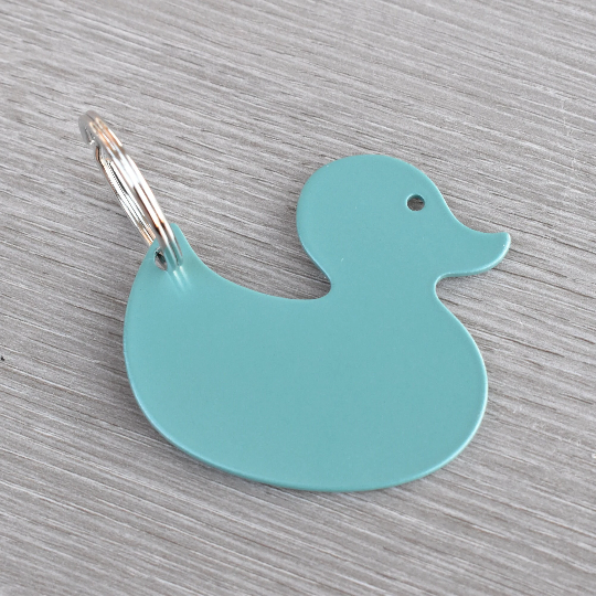 Metal Ducky Keychain, Custom Powder Coated