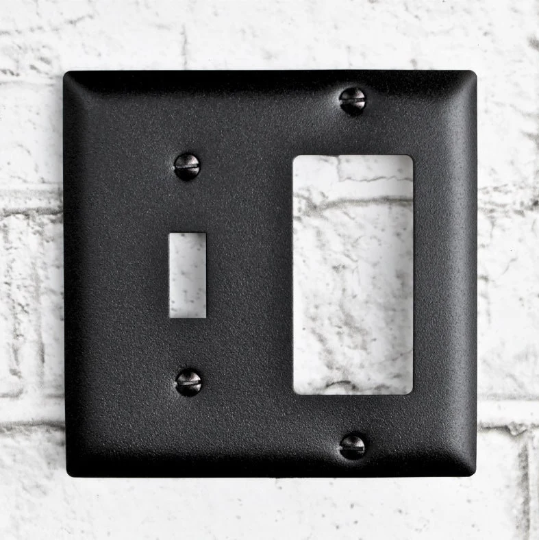Stainless Steel Decorator Toggle Wall Plate, Custom Powder Coated