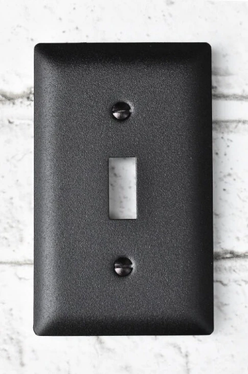 Stainless Steel Toggle Switch Wall Plate, Custom Powder Coated
