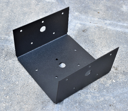 Metal Post Anchor 6 inch x 6 inch, 18 Gauge Steel, Custom Powder Coated