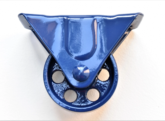 Cast Iron Rigid Caster Wheel 3 Inch, Custom Powder Coated, Heavy-Duty Replacement Caster