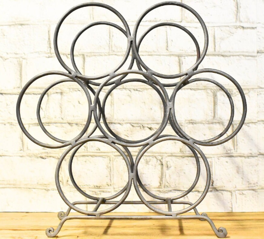 Steel Wine Rack, 7 Bottle Holder, Custom Powder Coated