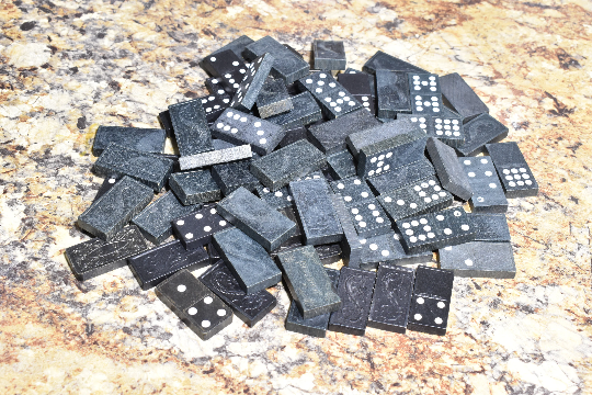 Vintage Wooden Dominoes, Mixed Lot 83 Pieces