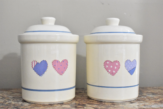 Vintage 1986 Auntie Em Collection Treasure Craft Canisters