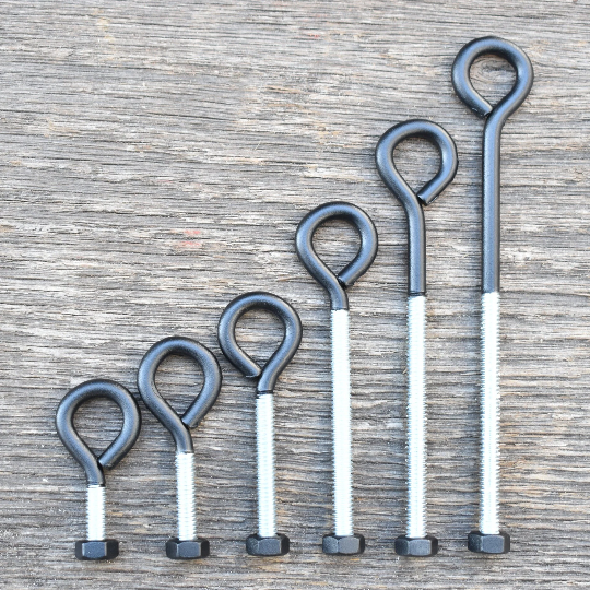 Eye Bolt With Nut 1/4 Inch, Custom Powder Coated