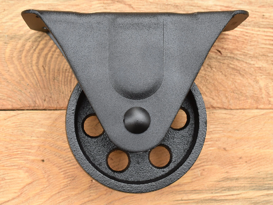 Cast Iron Rigid Caster Wheel 4 Inch, Custom Powder Coated