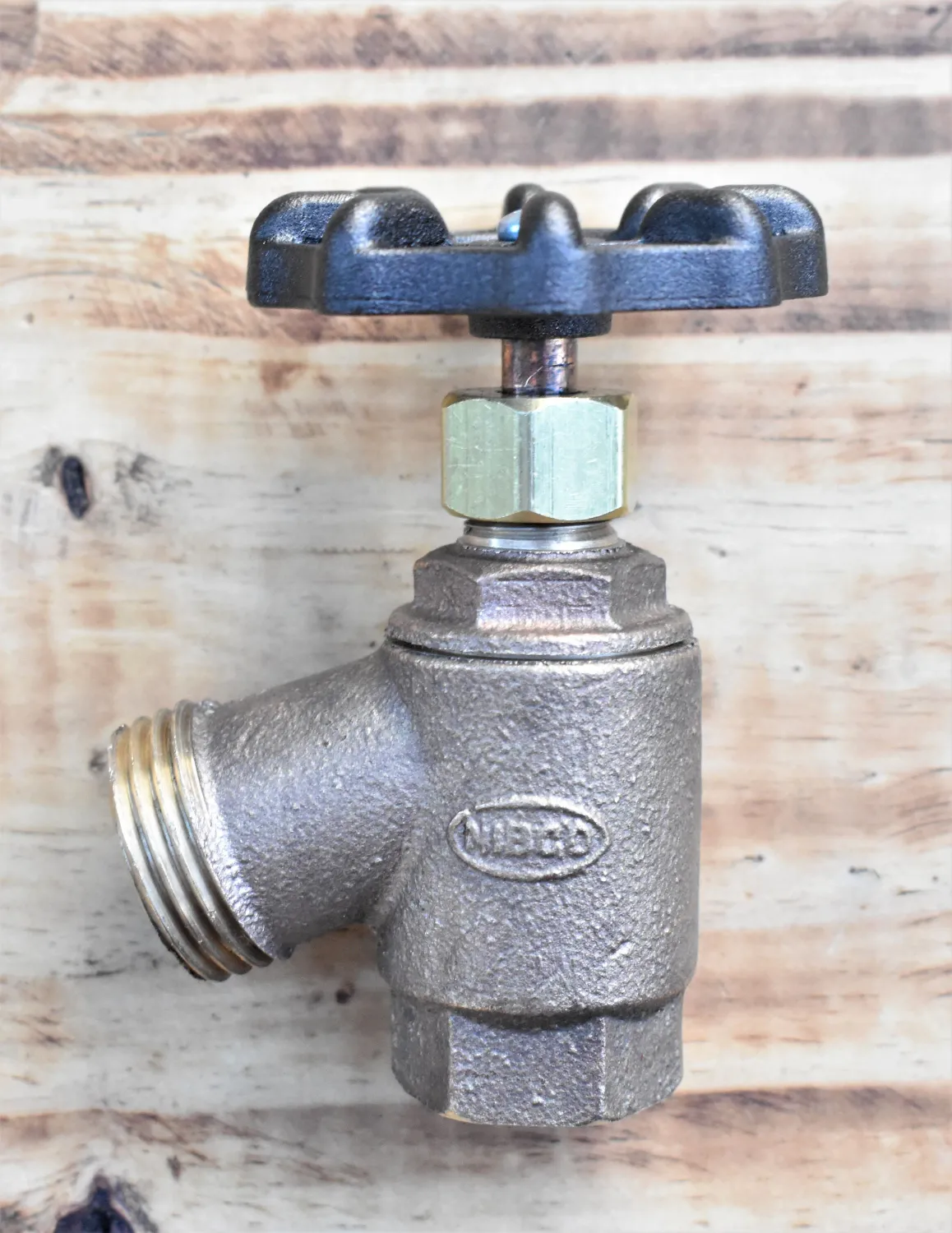 Bronze Boiler Drain 1/2 Inch X 3/4 Inch, Custom Powder Coated Hand Wheel