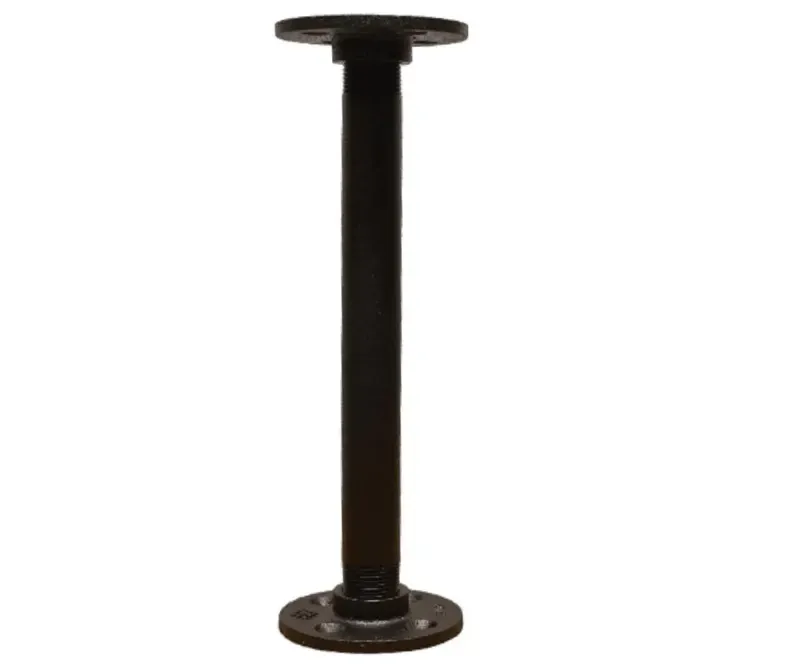 Industrial Pipe Table Leg 10 Inch, Custom Powder Coated