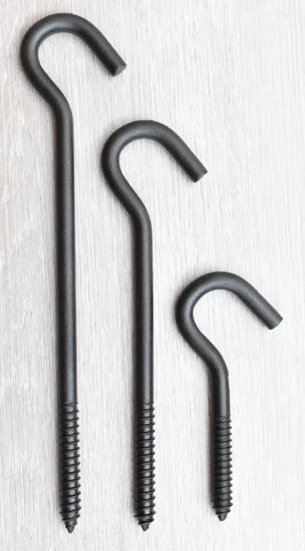 Screw Hook 3/8 Inch, Custom Powder Coated