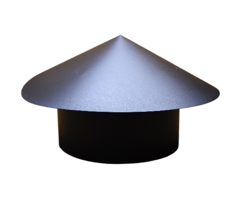 Round Rain Cap Duct Fitting 8 Inch, Custom Powder Coated Vent Cover, Outdoor Chimney or Flue Cap, Made in USA