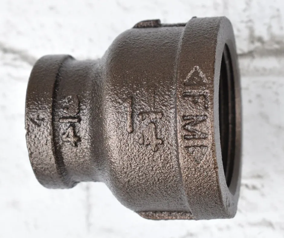 Pipe Reducer Coupling 3/4 Inch x 1 1/4 Inch, Custom Powder Coated