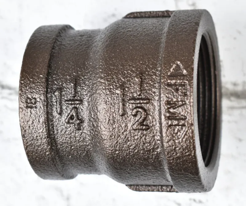 Pipe Reducer Coupling 1 1/4 Inch x 1 1/2 Inch, Custom Powder Coated