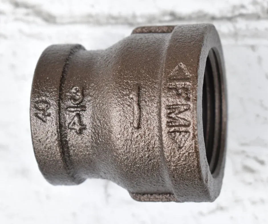 Pipe Reducer Coupling 3/4 Inch x 1 Inch, Custom Powder Coated