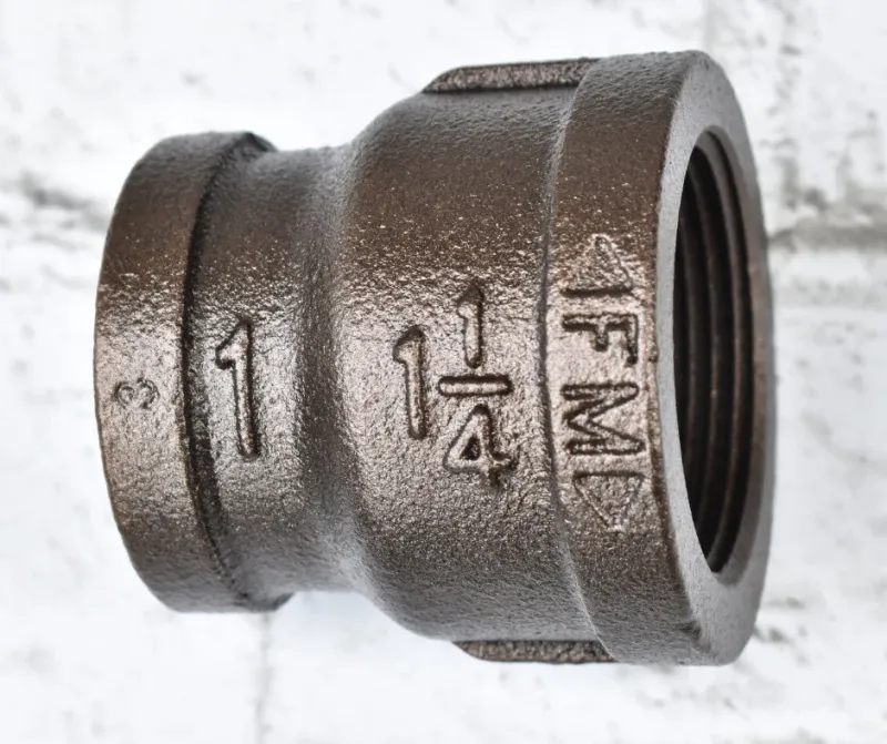 Pipe Reducer Coupling 1 Inch x 1 1/4 Inch, Custom Powder Coated